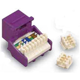 Allen Tel AT55-28 Cat 5e Jack, 8P8C, Purple